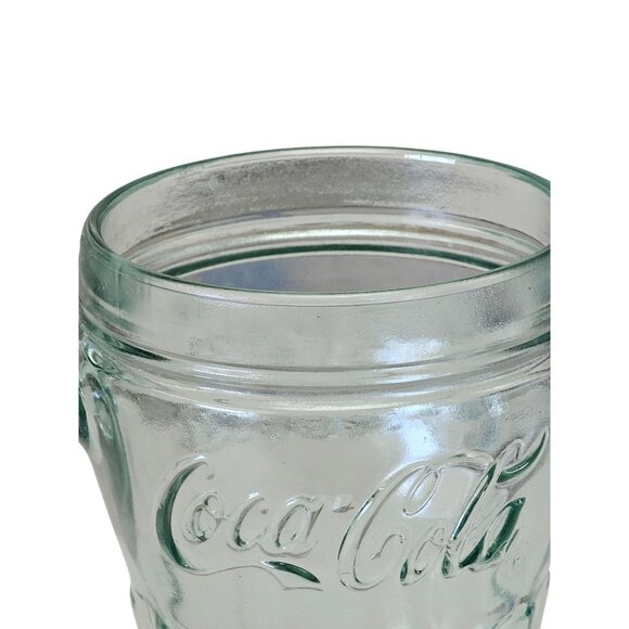 VINTAGE Coca-Cola Glass with Handle Thick Glass - Picture 4 of 5
